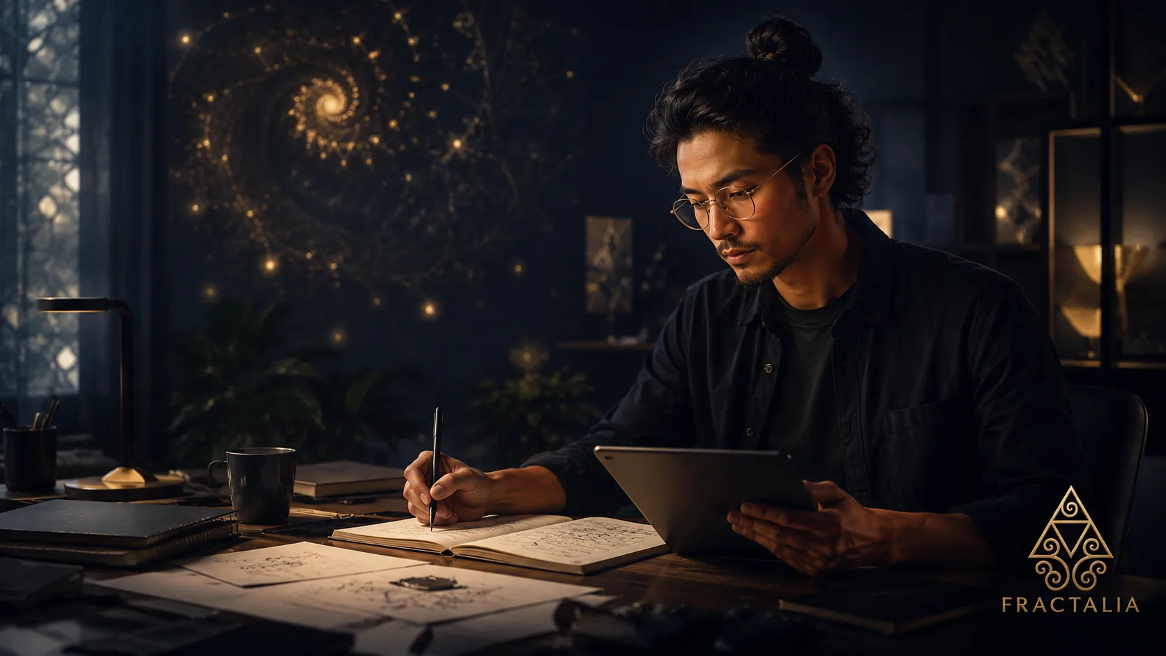 A person working through a question with focus and calm